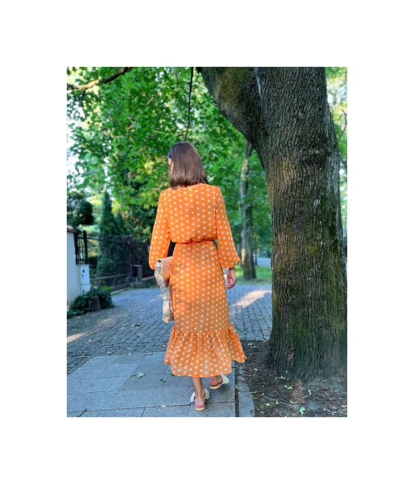 Шифон рокля "HANIA"/ оранжево
