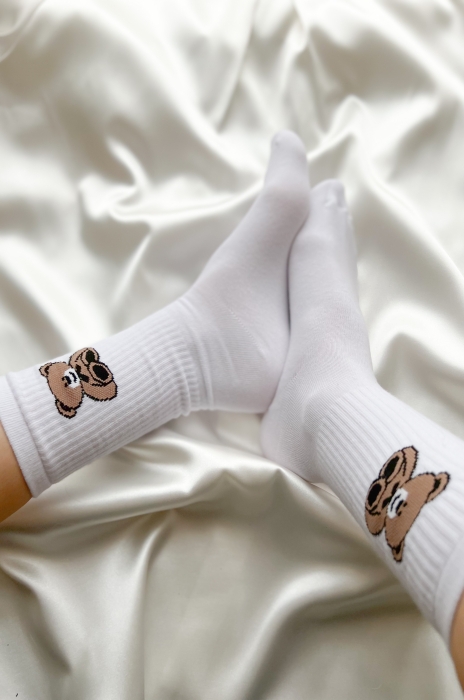 Дамски чорапи "BEAR"/ бели